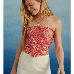 Altar’d State NWT Red White Western Bandana Tank Top